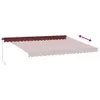 vidaXL Markise Manuell mit LED Weinrot 450x350 cm Produktbild-Vorschau 6