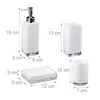 relaxdays 10022586_49 relaxdays Badaccessoires-Set   weiß Náhled obrázku produktu 4