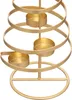 Goldener Tannenbaum-Windlicht aus Eisen 40 cm - Produktbild-Vorschau 4