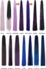 A collage of different colored hair extensions. Produktbild-Vorschau