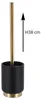 Tendance Toilettenburste Elba - schwarz/gold - H 38 x T 10 Produktbild-Vorschau 3