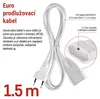Dvoužilový pohyblivý přívod 1,5 m / 1 zásuvka / bílý / PVC / 0,75 mm2 Produktbild-Vorschau