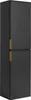 A dark gray tall cabinet with gold handles, shown from a slight angle. Náhled obrázku produktu