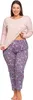 Damen-Pyjama, zarte Spitze, lange Ärmel, Blumenmuster, Produktbild-Vorschau 11