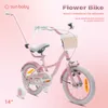 Mädchenfahrrad 14 Zoll Glocke Zusatzräder Schubstange Produktbild-Vorschau 2