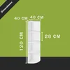 Coemo Eckregal Corner 120 aus Holz 4 Etagen Weiß Produktbild-Vorschau 5