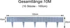 A diagram showing the dimensions of a single piece of garden edging. Produktbild-Vorschau