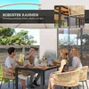 Set di mobili da giardino in polyrattan a 5 pezzi Outsunny Anteprima dell’immagine prodotto 7