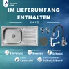 VBChome Edelstahlspüle mit Armatur 75x40x14cm Edelstahl Produktbild-Vorschau 8