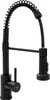 A black kitchen faucet with a coiled hose and a pull-down sprayer. Náhľad obrázku produktu