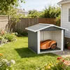 Hundehütte Outdoor XXL Metall 102x91x84cm Wasserdicht Produktbild-Vorschau 12