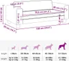 Lettino per cani con estensione crema 100x50x30 cm in Pelle Anteprima dell’immagine prodotto 8