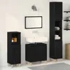 vidaXL Badezimmermöbel-Set Wandmontiert 3 pcs Schwarz Produktbild-Vorschau 2