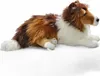 A plush toy collie dog lying down on a white background. Náhled obrázku produktu