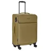 A khaki suitcase with a retractable handle and wheels, shown against a white background. Voir les images du produit