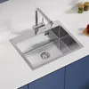 55 x 45 CM Küchenspüle Edelstahl Waschbecken Einbauspüle Produktbild-Vorschau 1