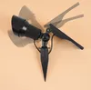 A black outdoor spotlight with a ground spike. Produktbild-Vorschau