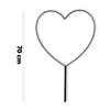A black metal heart-shaped garden stake with a measurement of 70 cm indicated. Produktbild-Vorschau