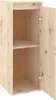 A close-up, studio shot of a wooden cabinet with its door open. Produktbild-Vorschau