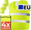 4 Warnwesten Auto Set mit Tasche – e EN ISO 20471, Produktbild-Vorschau 1