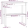 vidaXL Stolik konsola biały 80x40x75 cm lite drewno sosnowe Podgląd zdjęcia produktu 14