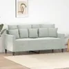 vidaXL 2-Sitzer-Sofa Hellgrau 140 cm Samt Produktbild-Vorschau 2