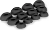 A collection of black silicone ear tips for headphones, arranged in rows on a white background. Voir les images du produit