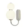 APPLIQUE SNOWBALL 2-flammig, chrom mit opal GLASS SHADES Voir les images du produit 1