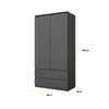 Armoire Anthracite – Armoire Chambre 2 Portes avec 2 Voir les images du produit 3