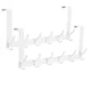 A white over-the-door hook set with two racks, each containing multiple hooks. Produktbild-Vorschau
