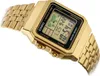 A gold Casio digital watch with a world map display. Náhľad obrázku produktu