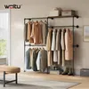 WOLTU Kleiderstange Wandmontage, mit 1 Ablage 3 Stangen, Produktbild-Vorschau 2