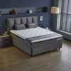 BIRDY  Bett Grau Boxspringbett mit Matratze 160x200 Produktbild-Vorschau 7