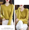 ASKSA Damen Wolle V-Ausschnitt Pullover Leicht Sweater Produktbild-Vorschau 2