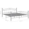 Letto in metallo grigio 140x200 cm Anteprima dell’immagine prodotto 8