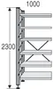 Bibliotheks-Regal libra Regalfeld BxTxH 100x25x230cm Produktbild-Vorschau 1