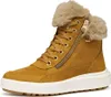 A single brown boot with fur trim is shown against a white background. Produktbild-Vorschau