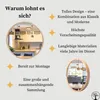 Marketing image with text and product images highlighting features of a mirror. Anteprima dell’immagine prodotto