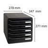 Exacompta Schubladenbox Big Box Plus 5 offene Schubladen Produktbild-Vorschau 3