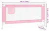 vidaXL Kleinkind-Bettschutzgitter Rosa 180x25 cm Stoff Produktbild-Vorschau 8