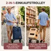 Sekey Klappbar Einkaufstrolley 2 Räder Aluminium, mit 50L Produktbild-Vorschau 2