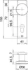 edi Knopfschild 1336/7203 KS eckig PZ72 Aluminium Produktbild-Vorschau 2