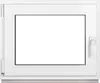 A white window frame with a clear glass pane, shown against a white background. Anteprima dell’immagine prodotto