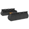 vidaXL 9-tlg. Garten-Sofagarnitur mit Kissen Schwarz Poly Produktbild-Vorschau 1