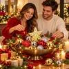 Weihnachtskugeln Rot Gold Grau 108er Set, Christbaumkugeln Produktbild-Vorschau 4