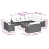 The Living Store 13-tlg. Garten-Sofagarnitur mit Kissen Produktbild-Vorschau 9