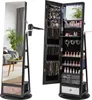 COSTWAY Armoire à bijoux 360°, armoire à glace avec miroir Voir les images du produit 1
