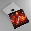 Wanduhr - Quadrat - Glasuhr - Blätter Feuer Muster - Produktbild-Vorschau 2