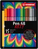 STABILO 6815-6 penna a punta in fibra astuccio da 15 penne Anteprima dell’immagine prodotto 2