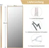 COSTWAY 56 x 150 cm HD pełnowymiarowe lustro do powieszenia Podgląd zdjęcia produktu 2